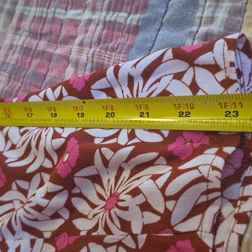 Anthropologie Long Sleeve Bell Bottom Flared Vibrant Floral Jumpsuit Collared 6 - Picture 11 of 17